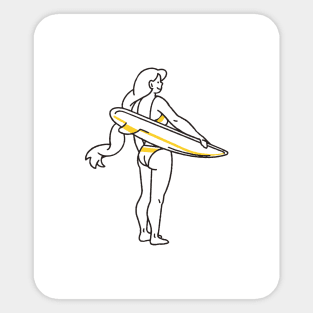 Surfer Girl Sticker